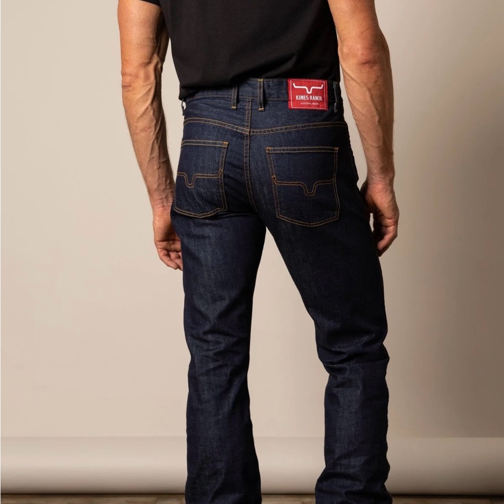 Kimes Ranch Men's Deep Indigo Bootcut Jeans